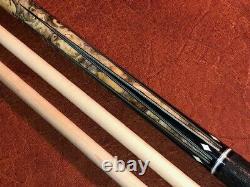 PFD Studios Paul Drexler Custom Pool Cue With 2 Maple Shafts. Buckeye Burl