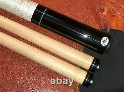 PFD Studios Paul Drexler Custom Pool Cue With 2 Maple Shafts. Ebony Merry Widow