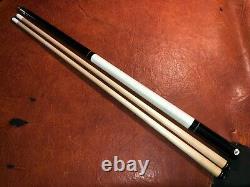 PFD Studios Paul Drexler Custom Pool Cue With 2 Maple Shafts. Ebony Merry Widow