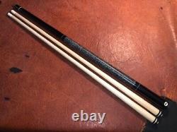 PFD Studios Paul Drexler Custom Pool Cue With 2 Maple Shafts. Ebony Merry Widow