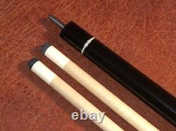 PFD Studios Paul Drexler Custom Pool Cue With 2 Maple Shafts. Ebony Merry Widow