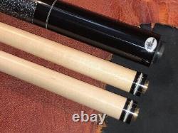 PFD Studios Paul Drexler Custom Pool Cue With 2 Maple Shafts. Ebony Merry Widow