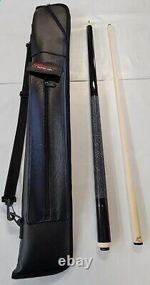 POOL CUE BY J. PECHAUER CUSTOM CUES JP USA (Ebony with J. Pechauer cue case)