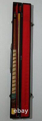 Palmer Custom Pool Cue WithCustom Grip & Case Vintage 20.5oz 57.5in See Pictures