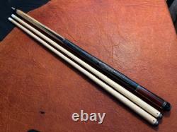 Pat Diveney Custom Pool Cue With 2 Maple Shafts. Leather Wrap