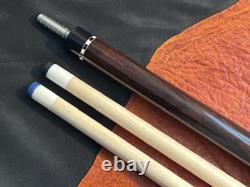 Pat Diveney Custom Pool Cue With 2 Maple Shafts. Leather Wrap
