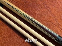 Pat Diveney Custom Pool Cue With 2 Maple Shafts. Leather Wrap