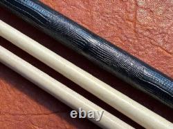 Pat Diveney Custom Pool Cue With 2 Maple Shafts. Leather Wrap