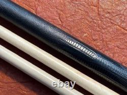 Pat Diveney Custom Pool Cue With 2 Maple Shafts. Leather Wrap