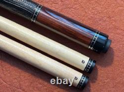 Pat Diveney Custom Pool Cue With 2 Maple Shafts. Leather Wrap