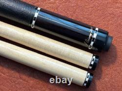 Pat Diveney Custom Pool Cue With 2 Maple Shafts. Leather Wrap