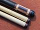 Pat Diveney Ebony Box Custom Pool Cue With 2 Maple Shafts. Leather Wrap