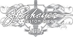 Pechauer Jp3 Custom Pool Cue Ebony Leather Wrap 12.75 New Ship Free Free Case