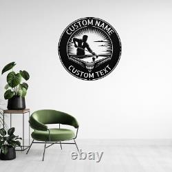 Personalized Billiards Player Metal Sign Pool Table Wall Decor Custom Art