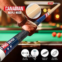 Pool Cues Set of 4 Pool Cue Sticks Made Canadian Maple Wood Extra 4 Pool Cha