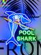 Pool Shark Billiards Green 24x24 Neon Sign Lamp Glass Hd Vivid Printing Ey