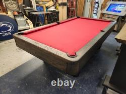 Pool Table 8' Used Custom Oak / Slate The Game Room Store Nj 07004 Dealer