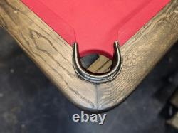 Pool Table 8' Used Custom Oak / Slate The Game Room Store Nj 07004 Dealer