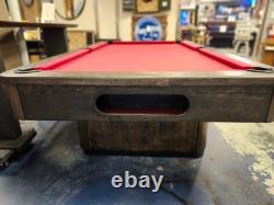 Pool Table 8' Used Custom Oak / Slate The Game Room Store Nj 07004 Dealer