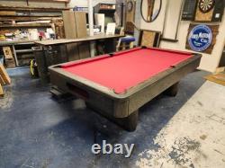 Pool Table 8' Used Custom Oak / Slate The Game Room Store Nj 07004 Dealer