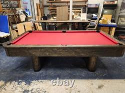 Pool Table 8' Used Custom Oak / Slate The Game Room Store Nj 07004 Dealer