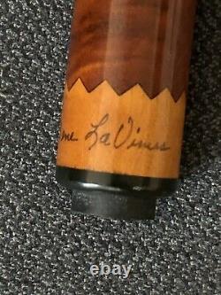 RARE CUSTOM POOL CUE by Gene La Viness' with 2 Wooden Custom Protectors