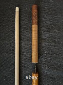 RARE CUSTOM POOL CUE by Gene La Viness' with 2 Wooden Custom Protectors