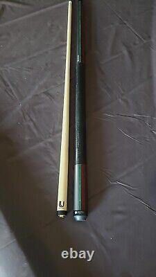 RARE Lucasi Duo LZDU12 Pool Cue 219 With Zero Flexpoint Shaft Green Red