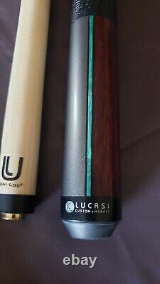 RARE Lucasi Duo LZDU12 Pool Cue 219 With Zero Flexpoint Shaft Green Red