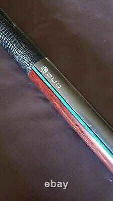 RARE Lucasi Duo LZDU12 Pool Cue 219 With Zero Flexpoint Shaft Green Red