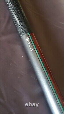 RARE Lucasi Duo LZDU12 Pool Cue 219 With Zero Flexpoint Shaft Green Red