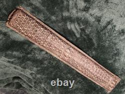 Randy Cantrell Envelope Style Custom Pool Case 1x2 Genuine Croc Embossed Leather