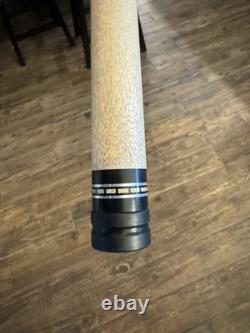 Rare Vintage 2000 Tim Scruggs Custom Pool Cue Mother Of Pearl With Wrap 3 Shafts