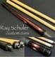 Ray Schuler Custom Cue 2 Shafts Ebony Purpleheart Rare