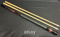 Ray Schuler Custom Cue 2 Shafts Ebony Purpleheart Rare
