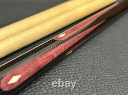 Ray Schuler Custom Cue 2 Shafts Ebony Purpleheart Rare