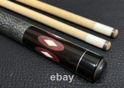 Ray Schuler Custom Cue 2 Shafts Ebony Purpleheart Rare