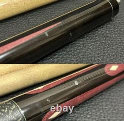 Ray Schuler Custom Cue 2 Shafts Ebony Purpleheart Rare