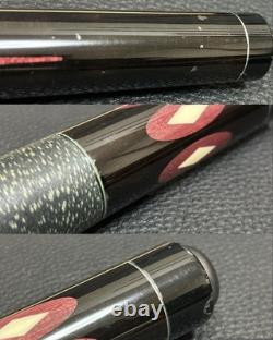 Ray Schuler Custom Cue 2 Shafts Ebony Purpleheart Rare