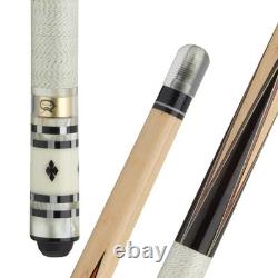 Rich Custom Cue 4-Veneer Maple/Ebony 5/16-18 Flat Joint Billiards Pool stick