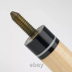 Rich Custom Cue 4-Veneer Maple/Ebony 5/16-18 Flat Joint Billiards Pool stick