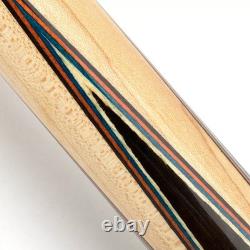 Rich Custom Cue 4-Veneer Maple/Ebony 5/16-18 Flat Joint Billiards Pool stick