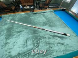 Ricks Custom Pool Cue Big Leaf Oak 59 18.5 oz Ebony Points Inlays Moori Medium Ricks Custom Pool Cue Big Leaf Oak 59 18.5 oz Ebony Points Inlays Moori Medium