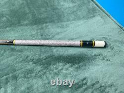 Ricks Custom Pool Cue Big Leaf Oak 59 18.5 oz Ebony Points Inlays Moori Medium Ricks Custom Pool Cue Big Leaf Oak 59 18.5 oz Ebony Points Inlays Moori Medium