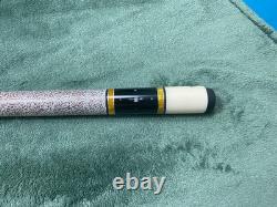 Ricks Custom Pool Cue Big Leaf Oak 59 18.5 oz Ebony Points Inlays Moori Medium Ricks Custom Pool Cue Big Leaf Oak 59 18.5 oz Ebony Points Inlays Moori Medium