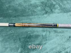 Ricks Custom Pool Cue Big Leaf Oak 59 18.5 oz Ebony Points Inlays Moori Medium Ricks Custom Pool Cue Big Leaf Oak 59 18.5 oz Ebony Points Inlays Moori Medium