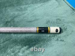 Ricks Custom Pool Cue Big Leaf Oak 59 18.5 oz Ebony Points Inlays Moori Medium Ricks Custom Pool Cue Big Leaf Oak 59 18.5 oz Ebony Points Inlays Moori Medium