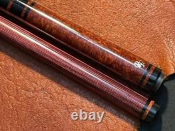 Roberto Franco Custom Jump Pool Cue. Amboyna Red