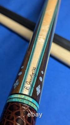 Rosewood/Birdseye Jacoby Custom Pool Cue UnilocQRelease 2 shafts 18.70oz 12.30mm