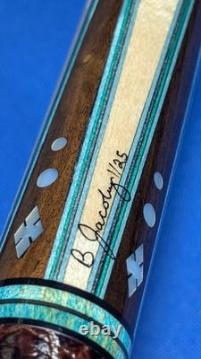 Rosewood/Birdseye Jacoby Custom Pool Cue UnilocQRelease 2 shafts 18.70oz 12.30mm